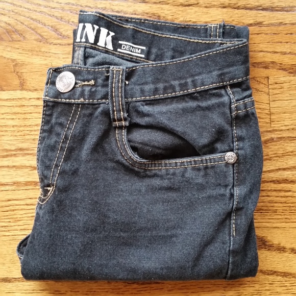 City Ink Cowgirl Jeans Dark Wash Straight Leg Women 4 or Jr 18 - Picture 7 of 8